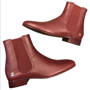Chanel Red leather Boots